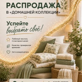 ГЛОБАЛЬНАЯ РАСПРОДАЖА в «Домашней коллекции»!